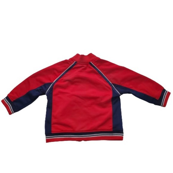 Wonder Kids Infant Boys Red/Blue Full Zip Front Varsity Jacket Size 18 Months - Picture 3 of 7